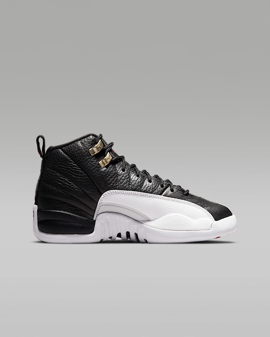 Jordan 12 black gold white shop